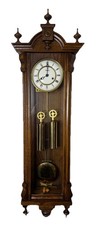 Vintage Trend Vienna Style 2 Brass Weight Driven Clock Fully Serviced picture