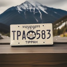 2020s Mississippi Magnolia License Plate TPA 583 Tippah County picture