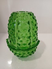 Vintage Fenton Emerald  Green Hobnail Glass Fairy /Fairie Lamp  Light RARE COLOR picture