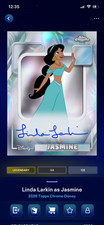 Topps Disney Collect Legendary Chrome Signatures Gold JASMINE Linda Larkin picture