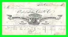 1880 Toledo, OH Fuller Childs & Co. Boots, Shoes, And Rubbers Letter Head Bill picture