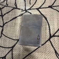 Zippo 60s Brushed Chrome Lighter Bradford Zippo Pat. 2517191 Silver Tone picture