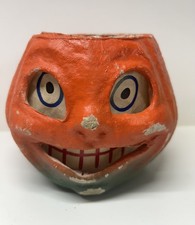 Vintage 1930's-40’s Halloween Paper Mache Pulp Jack O Lantern Pumpkin  picture