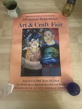 12th Annual Wells Street Arts And Crafts Fair Chicago Poster 23x17