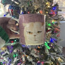 The Art Of Anthropologie Carole Akins Coffee Tea Mug Cup “Sugar” The Cat picture