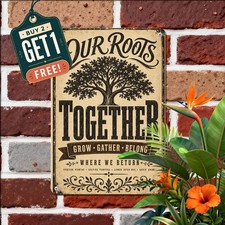 Distressed Family Slogan Metal Sign Retro Entryway Wall Art Decor picture