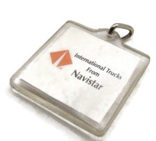 Vintage Navistar International Trucks Plastic Keychain picture