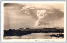 RPPC Eruption Mt Lassen from Red Bluff CA 1915 Volcano Stinson Disaster picture