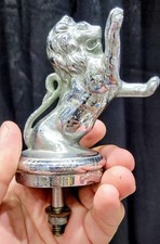 Antique Franklin Hood Ornament - 1924 Aura Vincit - Roaring Lion Mascot picture