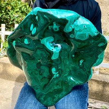 57.3LB  Natural Polished Malachite Freeform Specimen Banded Green Miner picture