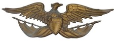 Vintage Sexton Metal Eagle Bird Wall Plaque with Shield and Wings Spread picture