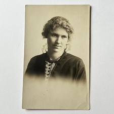 Antique RPPC Real Postcard Photograph Beautiful Young Woman Kind Eyes picture