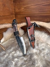 Handforged Custom Knife, Blacksmith, Forged Hunting Knife with Custom Sheath picture