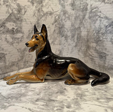 Vintage Hutschenreuther Selb Porcelain MCM German Shepherd Dog Figurine 13” size picture