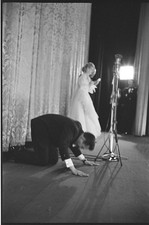 Photo:Lucille Ball 1950s stage curtain fall homecoming photo picture