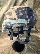 USGI Advanced Combat MSA Helmet Woodland Desert Camo Cover NVG Mount Med picture