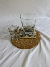 Pebble Beach Golf Links Whiskey Glass Shot Glass & Coaster Memorabilia Gift Set picture