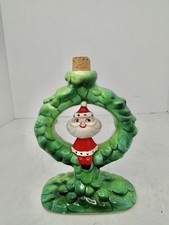 Rare Vintage MCM 1960’s Holt Howard Wintergreen Santa Candelabra Base picture