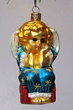 Retired 1997 Christopher Radko Lil Miss Angel Glass Christmas Ornament picture