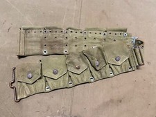 ORIGINAL WWI US ARMY M1903 INFANTRY FIELD 10 POCKET EAGLE SNAP AMMO BELT-MILLS picture