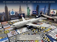 Geminijets 1:400 US Airways Shuttle B737-300 N166AW Fantasy Custom Diecast Model picture