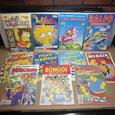 Bongo Comics Simpsons Lot of 11 #1 Issues Itchy Scratchy Ralph Wiggum Lisa Homer picture
