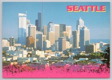 Postcard Continental Seattle Washington Downtown Skyline Large Letter picture