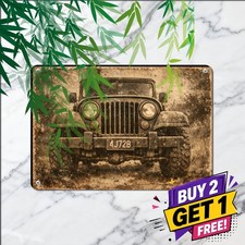 Vintage 1949 Auto Review Garage Sign Classic Utility Vehicle Metal Tin Plaque picture