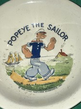 1935 Pottery Popeye The Sailor Bowl  Vintage Memorabilia Rare King Features picture