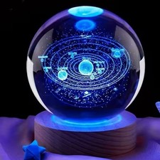 Crystal Ball 60mm Universe Gifts with Laser Engraved Model Astronomy CSP-02 picture