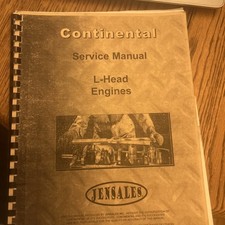 VINTAGE CONTINENTAL L HEAD ENGINE SERVICE MANUAL JENSALES QUICK SHIPPING picture