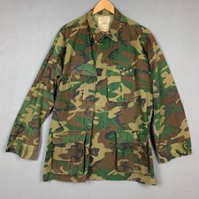 Vintage US Military ERDL Jungle Jacket Large Long Selma 100% Cotton Ripstop picture