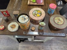 Vintage Advertising & Decorative Tin Lot – Prince Albert, Avon Talc,... picture