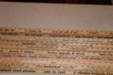 10 Yardstick Wood Wooden Ruler Lot Advertising Sign Color Art Craft Hobby picture