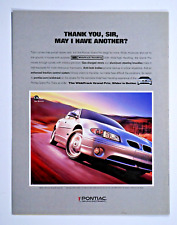 2001 Pontiac Grand Prix Vintage Original Print Ad 8 x 10