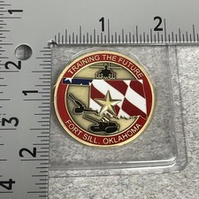 Coin Fort Sill Oklahoma Base Color Coin In Case  picture
