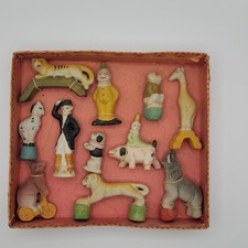 Vintage Occupied Japan Bisque Porcelain Circus Figurines Set 6015 picture