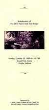 Rededication of The 1873 Paint Creek Iron Bridge brochure, Oct. 1999, Delphi, IN picture