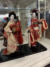 Vintage Japanese Traditional Geisha / Buyo Dancer Display Dolls (Pair) picture