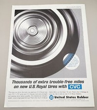 United States Rubber Vintage Print Ad 1960s US Royal Tires CVC Bonds picture
