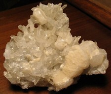 Superb Large Plate Gemmy Quartz Crystals with Calcite picture