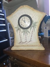 Vtg Wooden Quartz Clock Table Top Or Wall 11 Inch. Tested And Does Work. picture