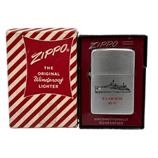 Zippo 1940'S 50'S Pat 2032695 USS Nereus AS-17 Vintage Zippo Lighter VG picture