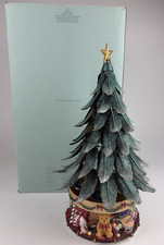 Partylite Glowing Christmas Tree Tealight Candle Holder & Music Box P7920 2003 picture