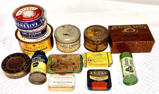 Antique VINTAGE First Aid Advertising MEDICINE Pharmacy TIN Litho Container’s picture