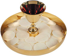 Elegant Gold Plated Brass Intinction Set for Sacred Ceremonies picture