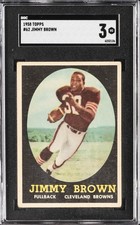 1958 TOPPS #62 JIMMY BROWN SGC 3 picture