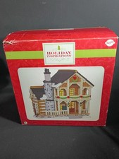 Holiday Inspirations Lodge Cabin Lighted Christmas Village House picture