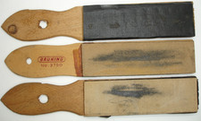 old vtg drafting paddle strops BRUNING 3750 LOT pencil lead sharpening hone tool picture