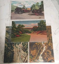 Lot 5 Vintage 1930s Linen Postcards Colorado Seven Falls Pikes Peak MO Train picture